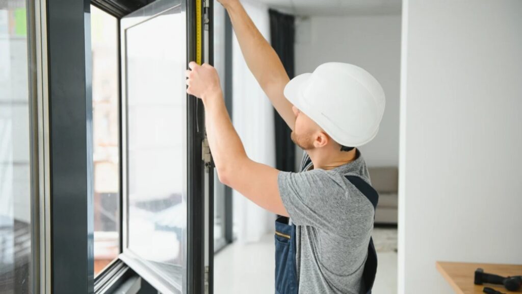 Professional installation of energy-efficient insulated window glass in a residential or commercial property in Glenwood Springs Colorado.