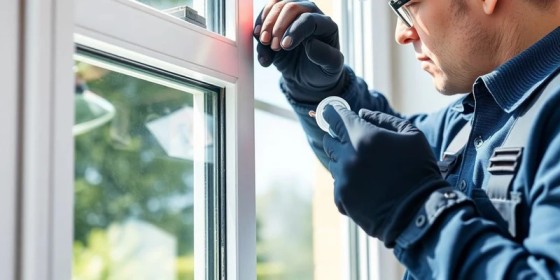 Professional technician performing residential and commercial window repair services in Grand Junction, Colorado.