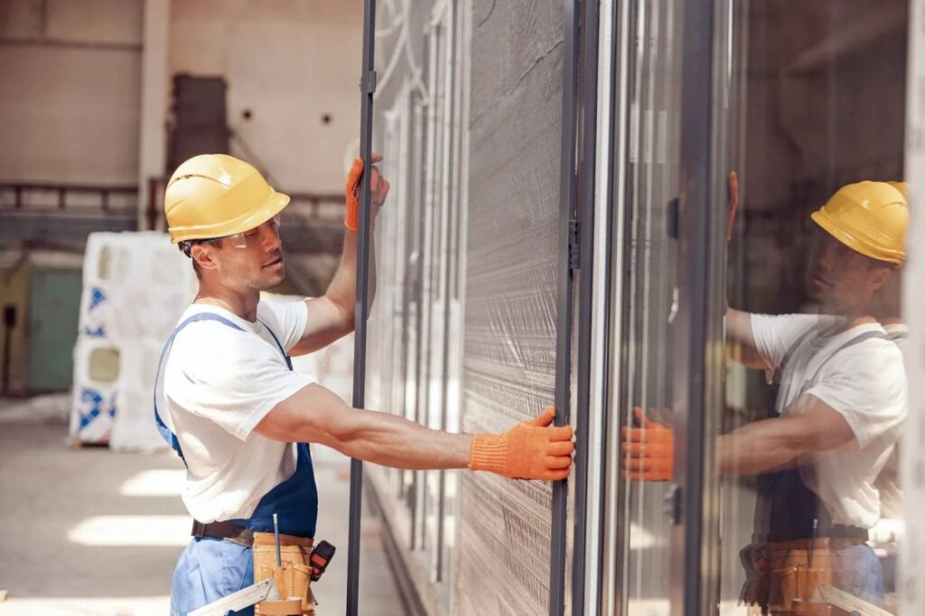 Professional door repair expert servicing a door in Glenwood Springs