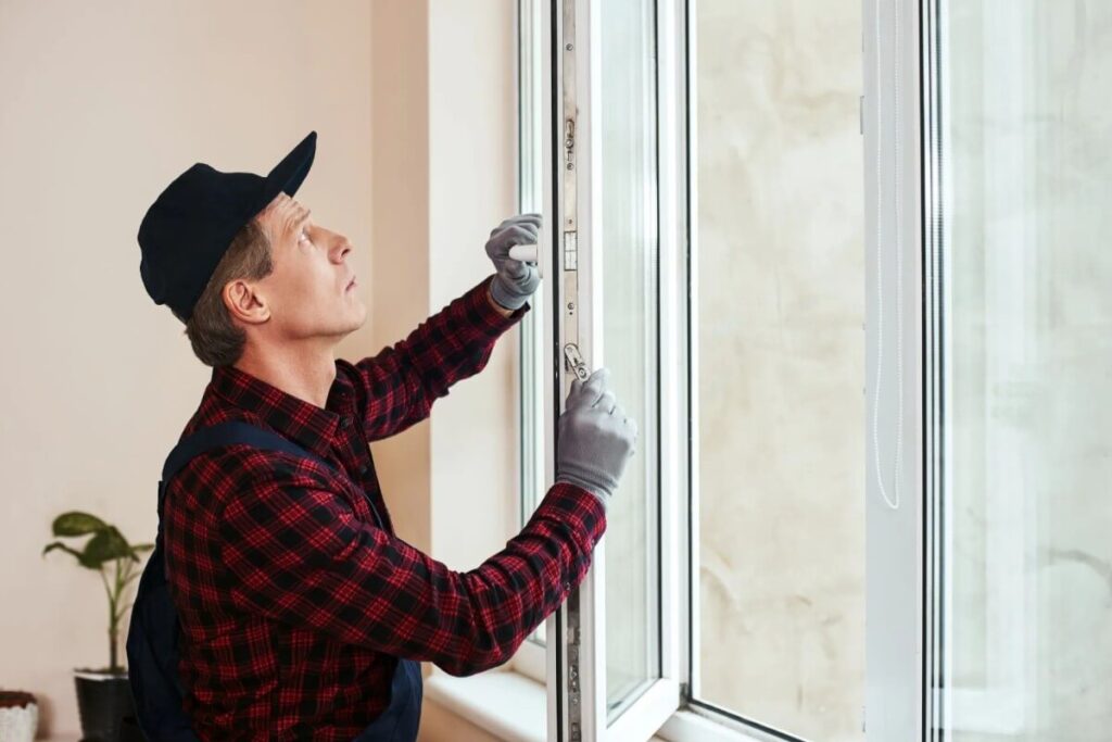 Technician performing emergency glass repair in Grand Junction